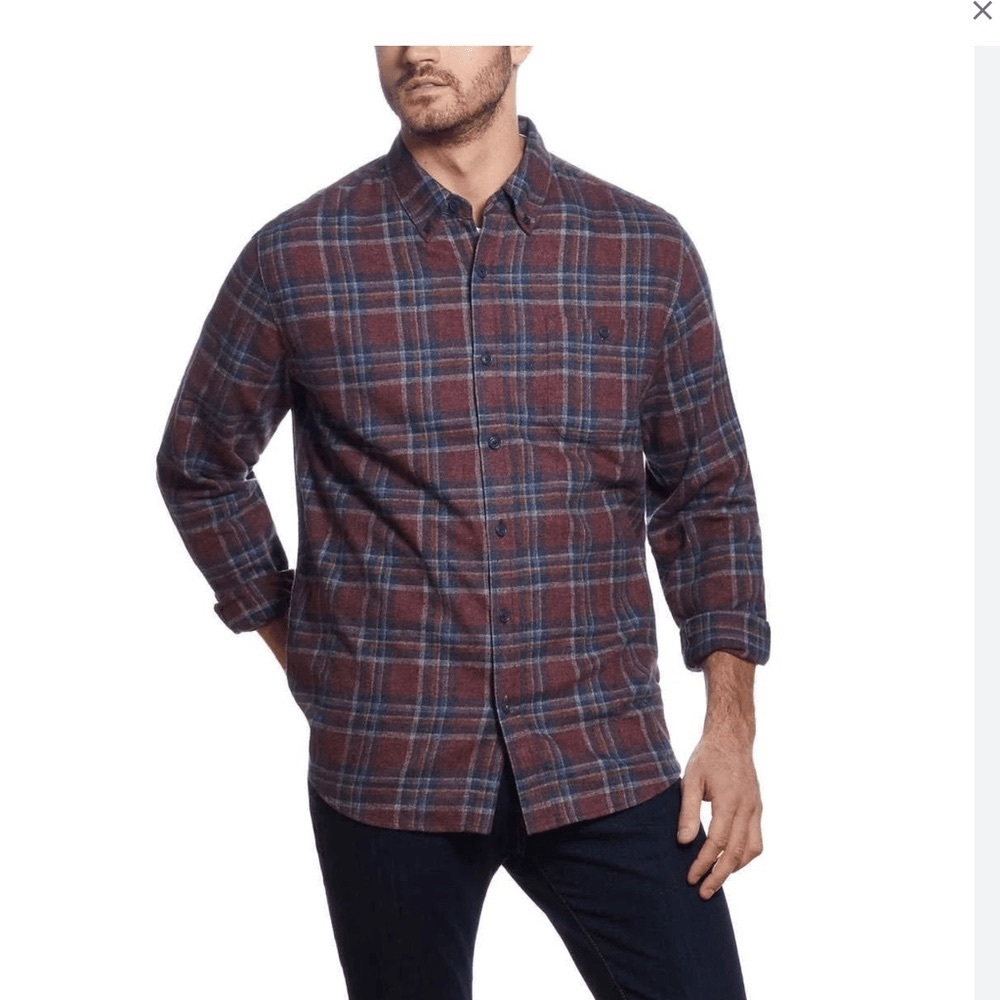 Weatherproof Men's Casual Plaid Shirt Size XXL